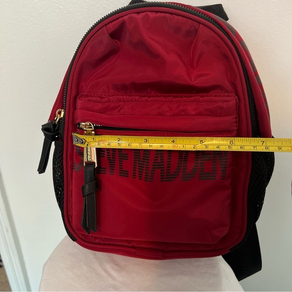 Steve Madden Burgundy Red Mini Force Nylon City Backpack Size Small NEW - Picture 7 of 7